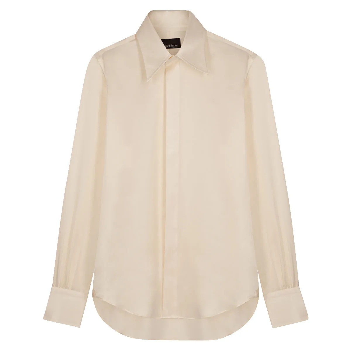 Champagne Point Collar Silk Shirt
