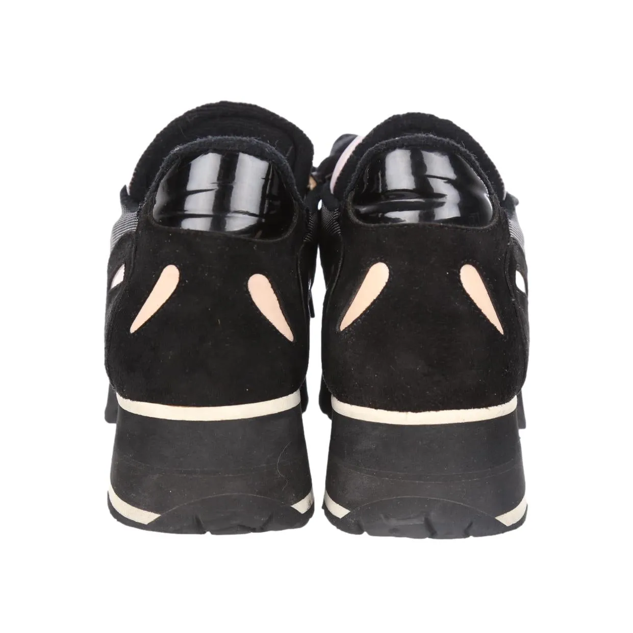 Chanel Black Logo Platform Sneakers