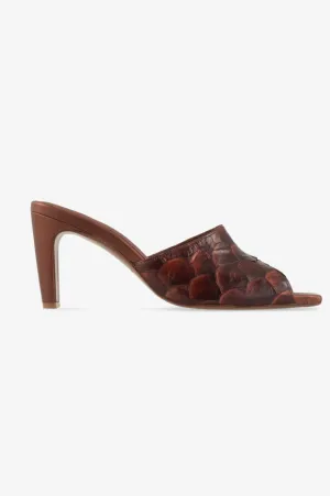 Chestnut Pirarucu Skin Mules
