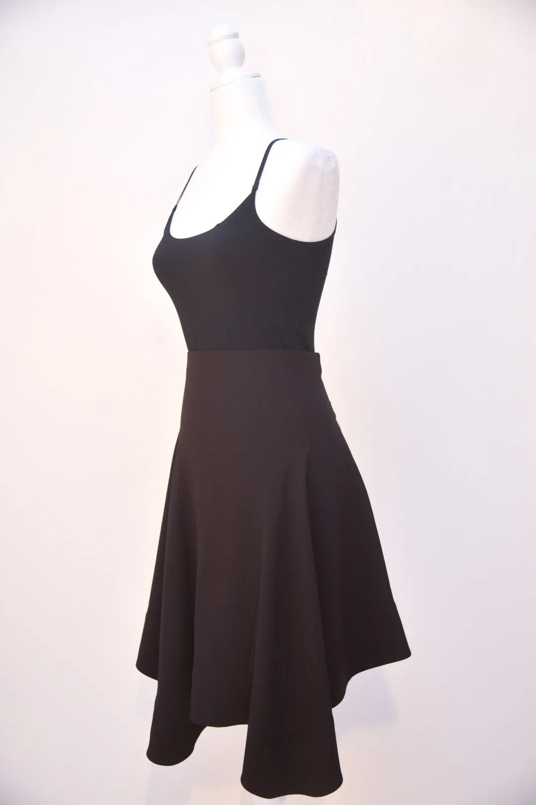 Chloe Black Wool Flare Skirt