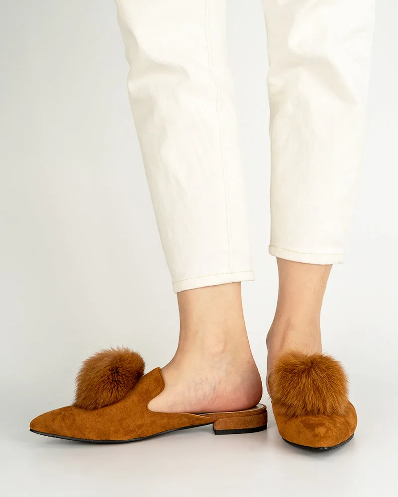 (Clean Up)Slip On Backless Flat Heel Mules