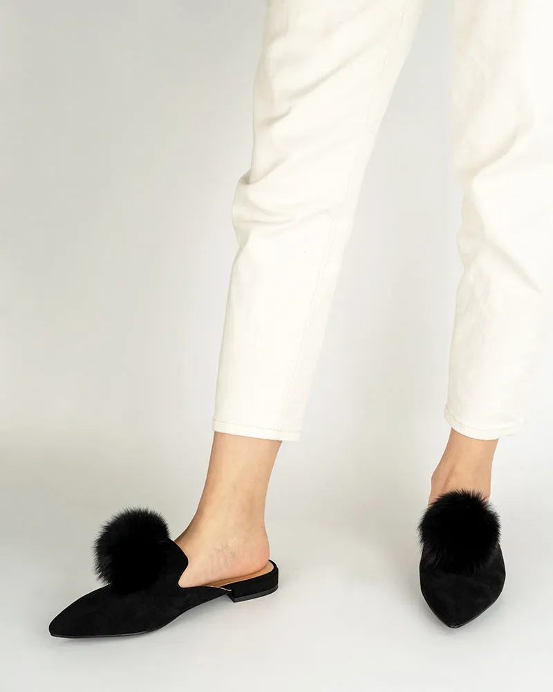 (Clean Up)Slip On Backless Flat Heel Mules