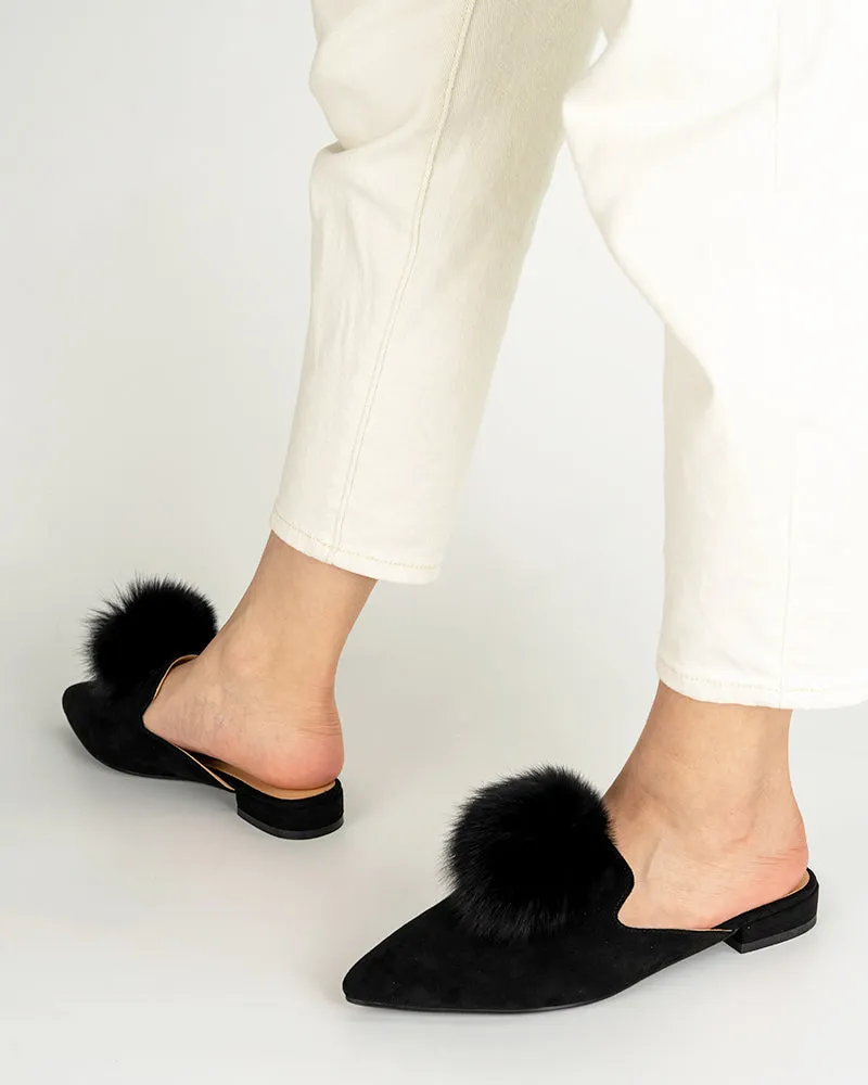 (Clean Up)Slip On Backless Flat Heel Mules