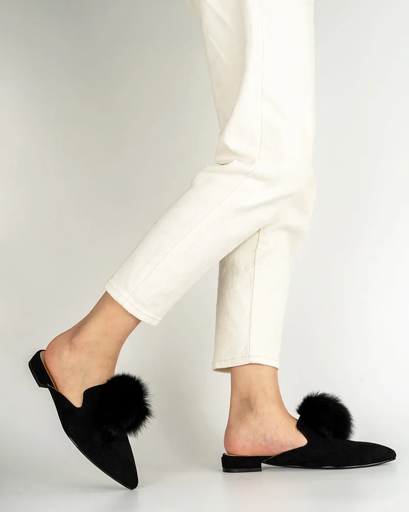 (Clean Up)Slip On Backless Flat Heel Mules
