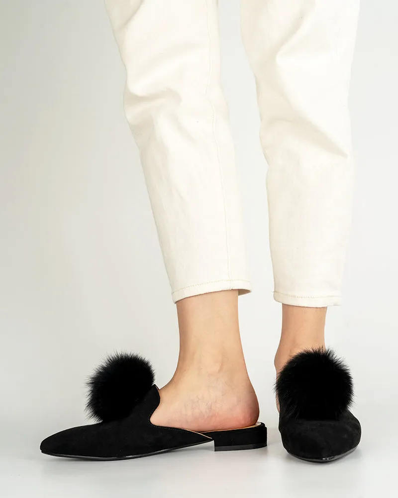 (Clean Up)Slip On Backless Flat Heel Mules