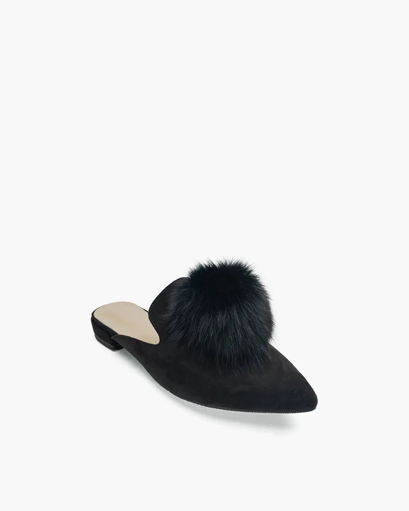 (Clean Up)Slip On Backless Flat Heel Mules