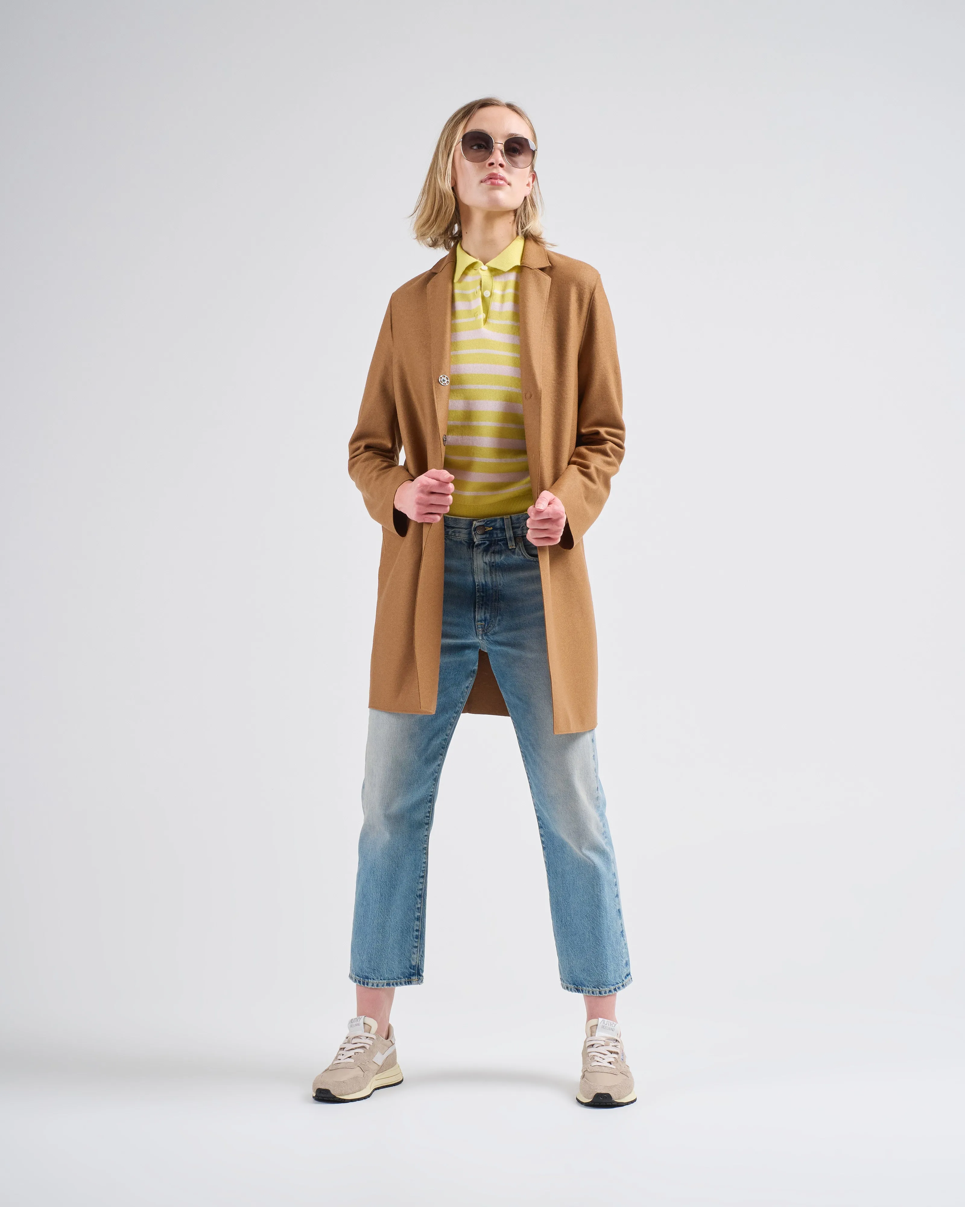 cocoon coat light pressed wool