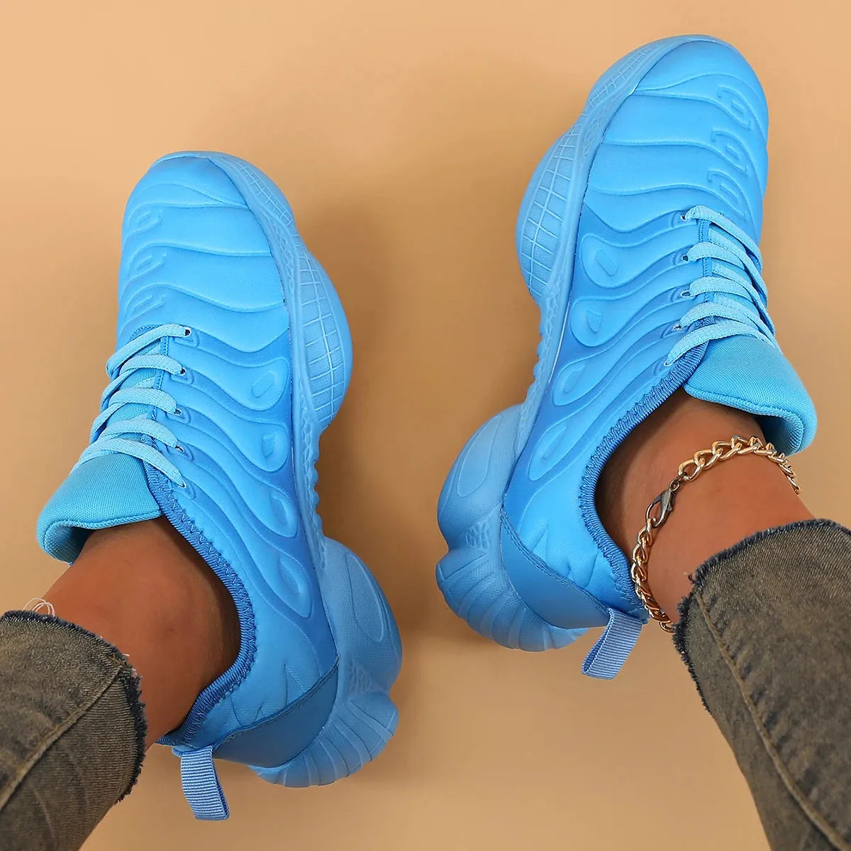 Color Platform Casual Walking Shoes