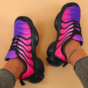Color Platform Casual Walking Shoes