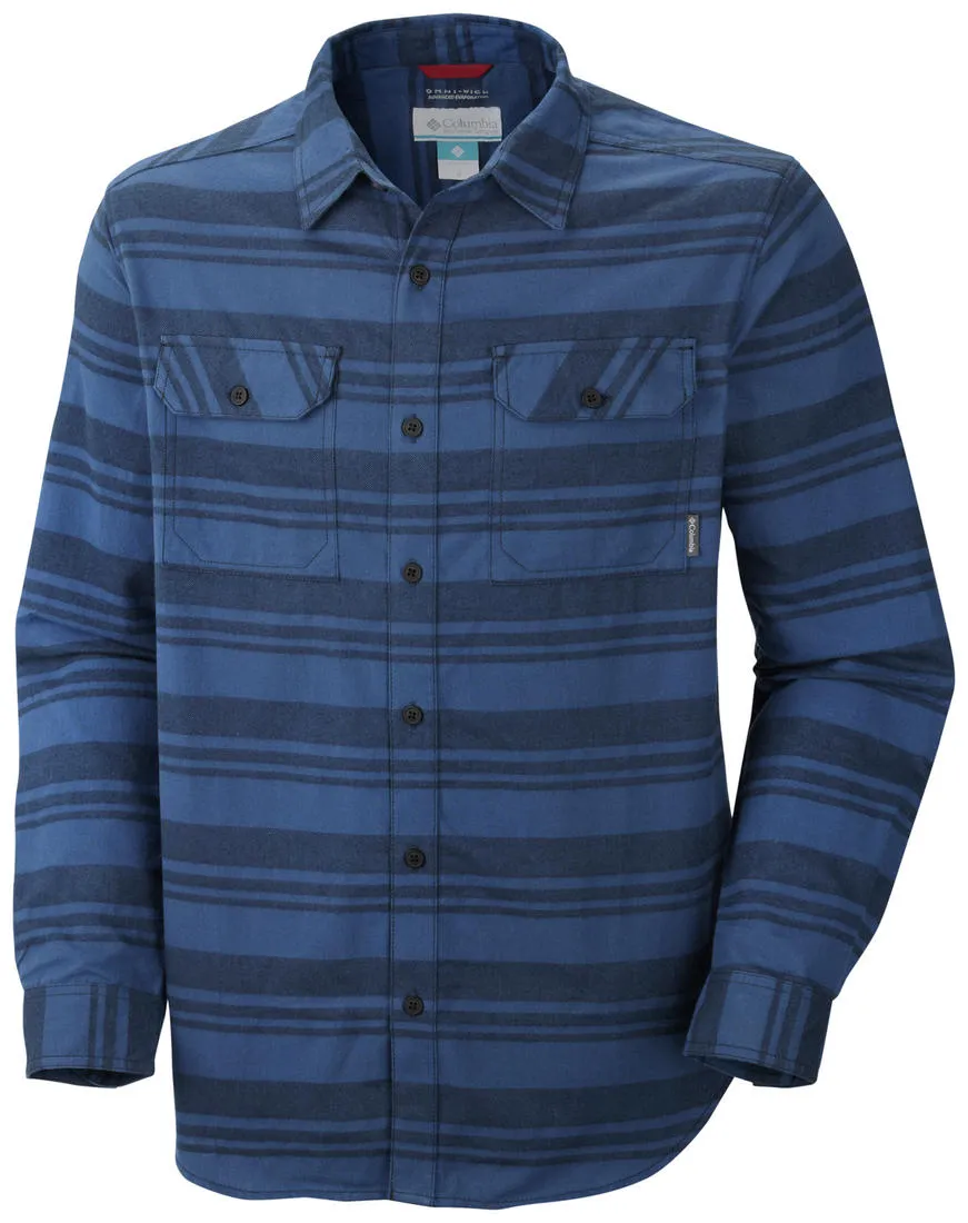 Columbia Men Blue Flare Gun Flannel III Long Sleeve Shirt