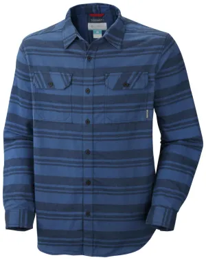 Columbia Men Blue Flare Gun Flannel III Long Sleeve Shirt