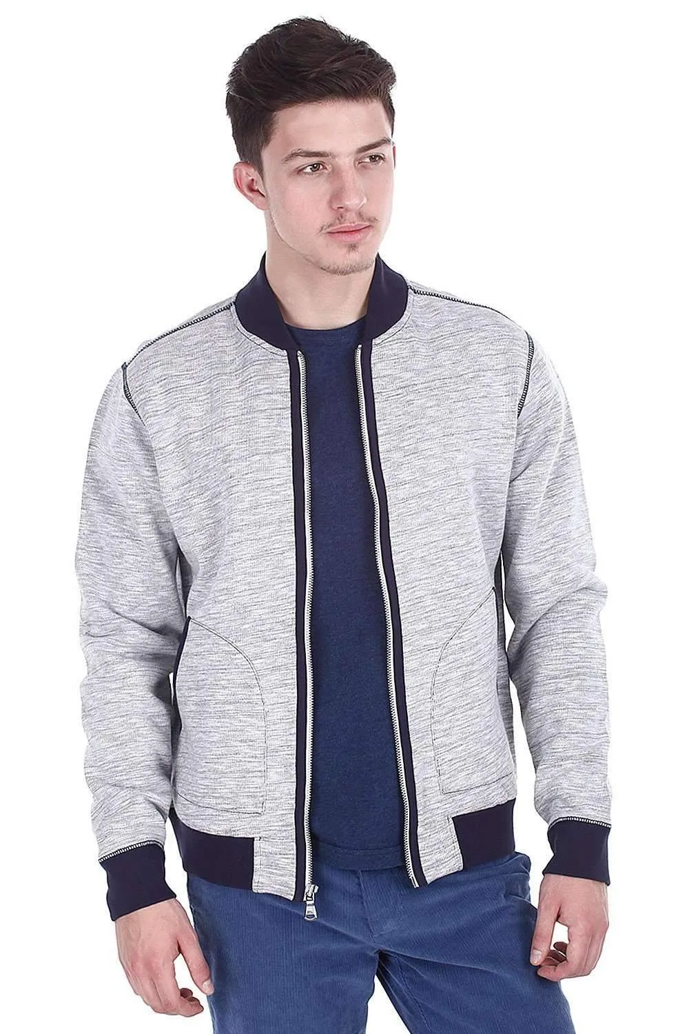 Cot/Wool Baseball Heather Jacket