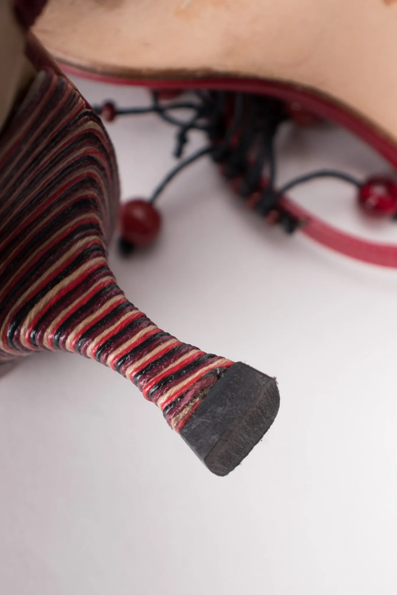 Currant Berry Fringed Mules