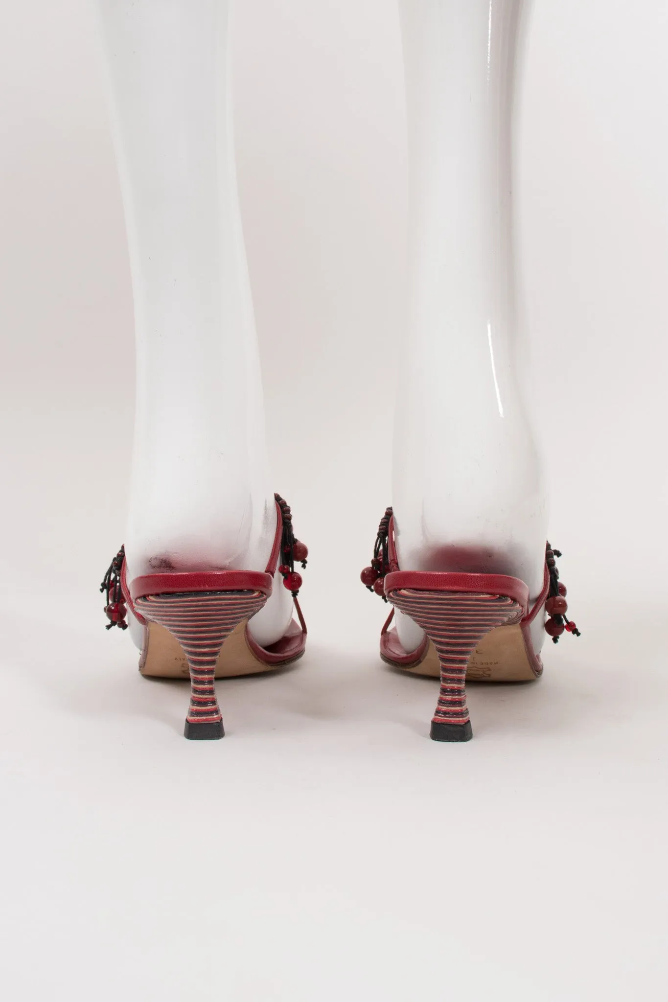 Currant Berry Fringed Mules