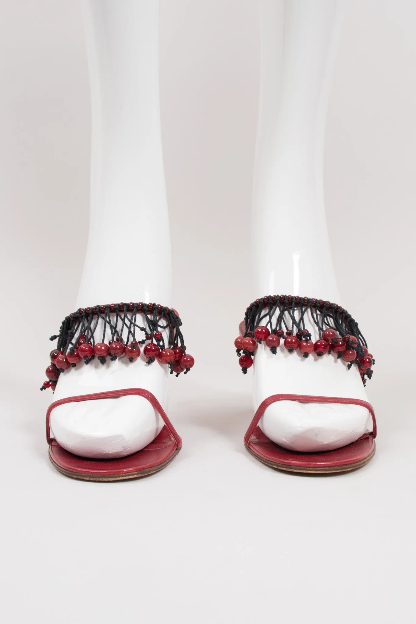 Currant Berry Fringed Mules