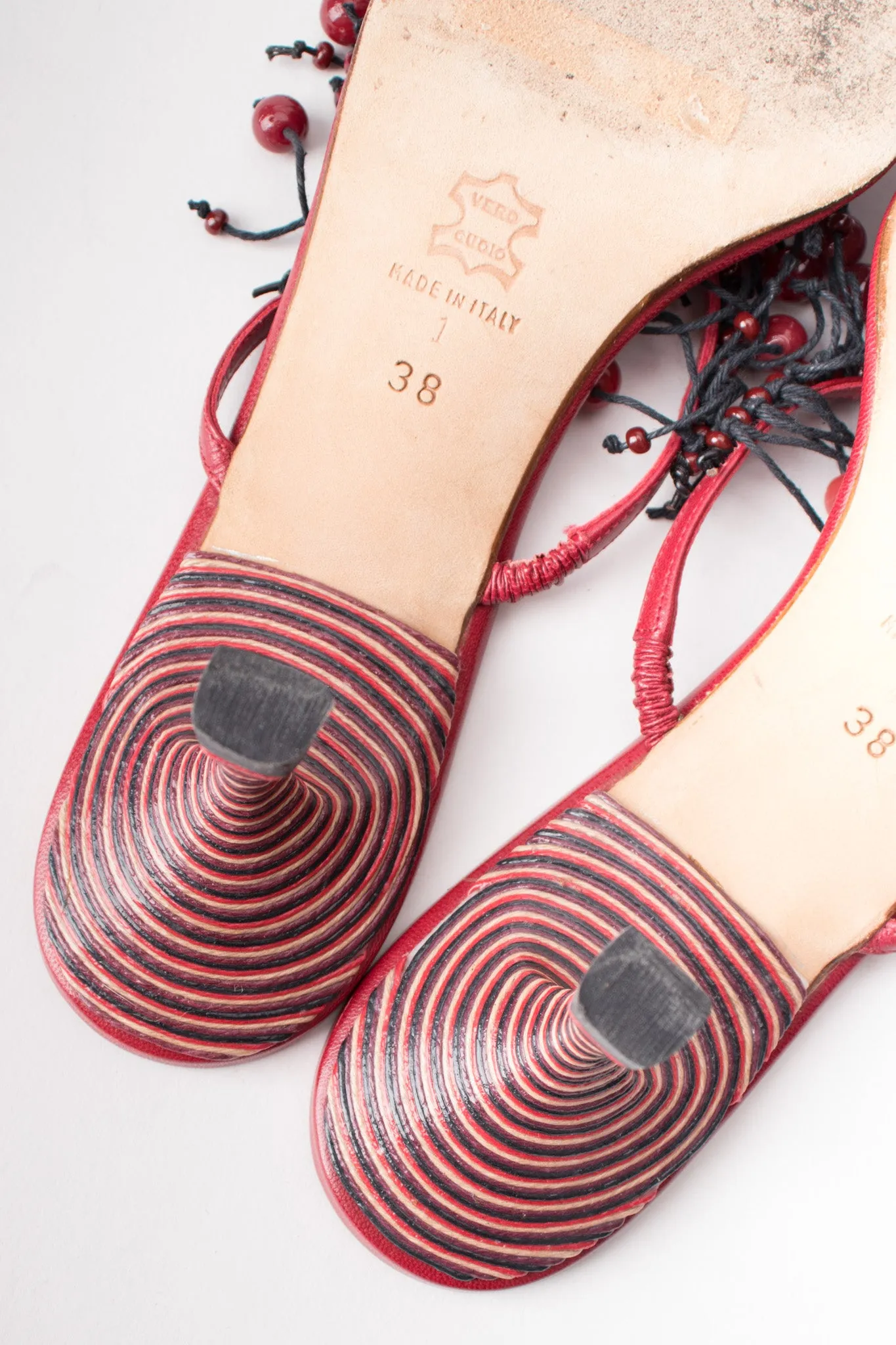 Currant Berry Fringed Mules