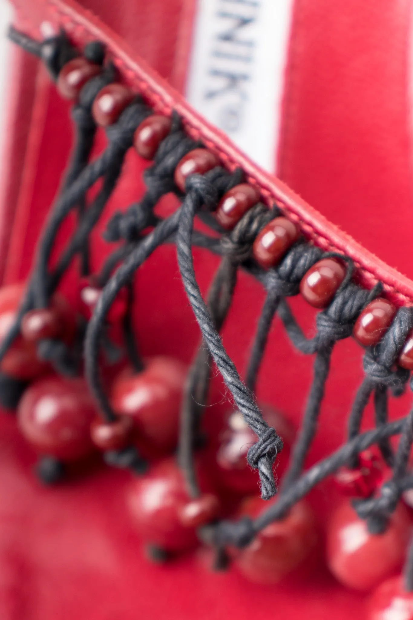 Currant Berry Fringed Mules
