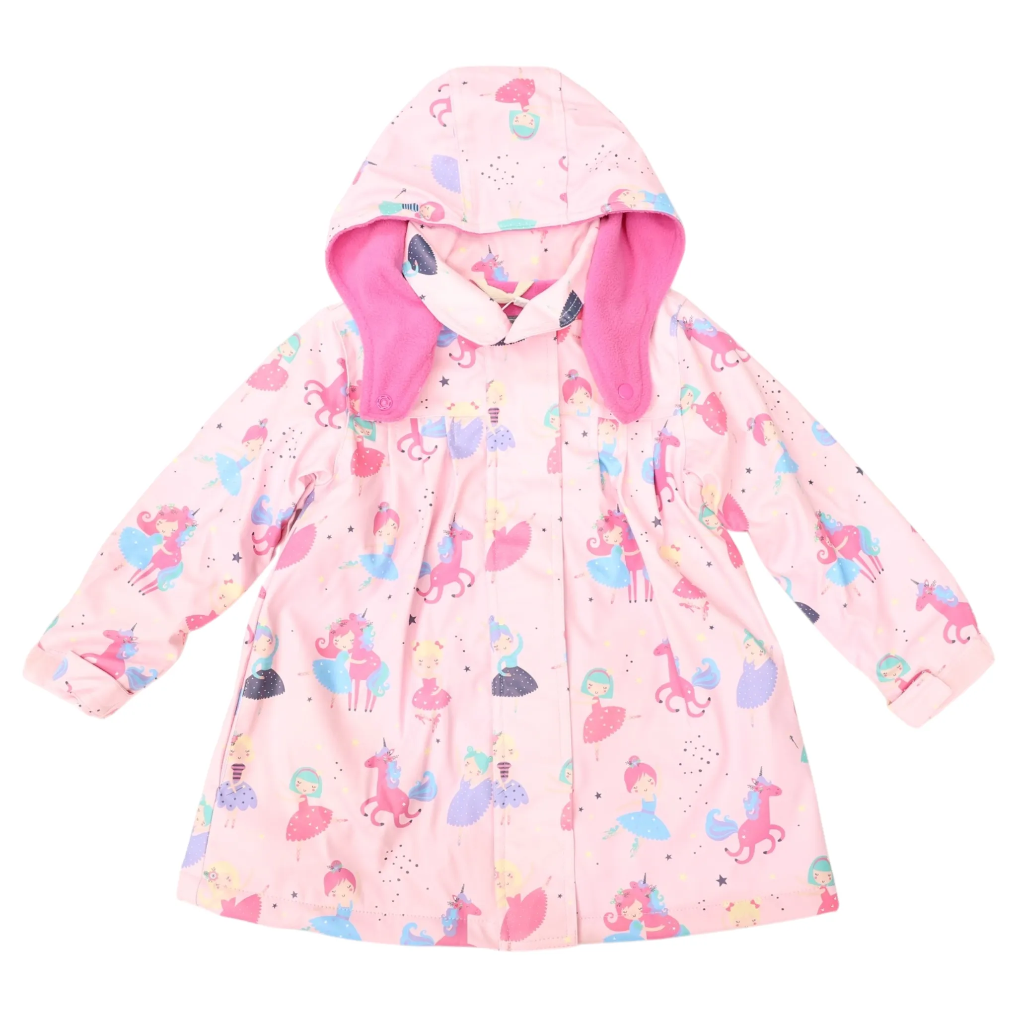 Dancing Unicorn Raincoat - Pink