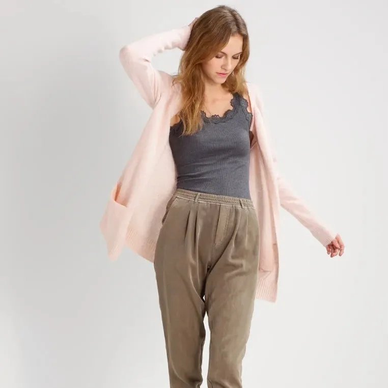 Dark Grey Silk Mix Camisole