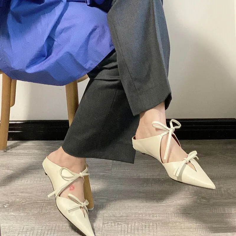Deep-mouth Cat-heel Sandals Women Single Shoes
