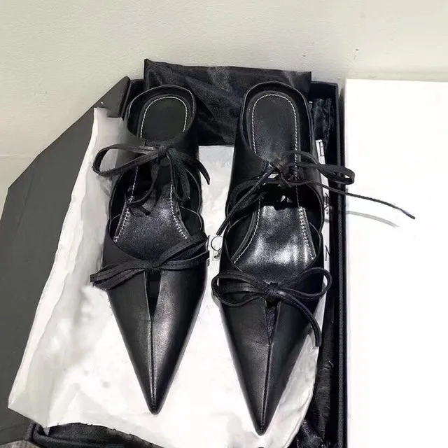 Deep-mouth Cat-heel Sandals Women Single Shoes