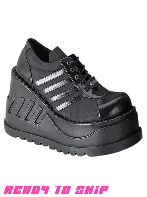 DEMONIA STOMP 08 PLATFORM SNEAKERS - BLACK