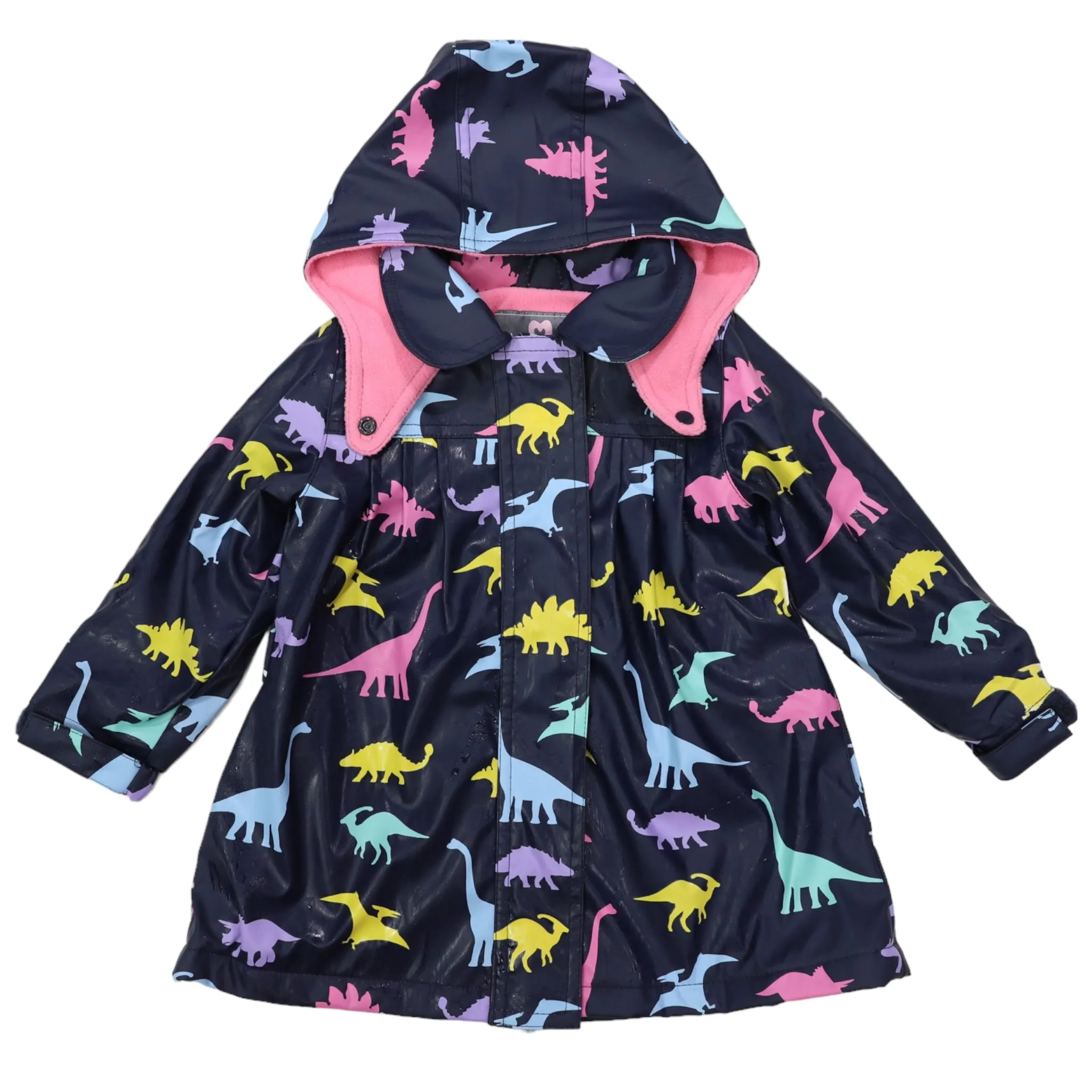 Dinosaur Colour Change Raincoat Navy