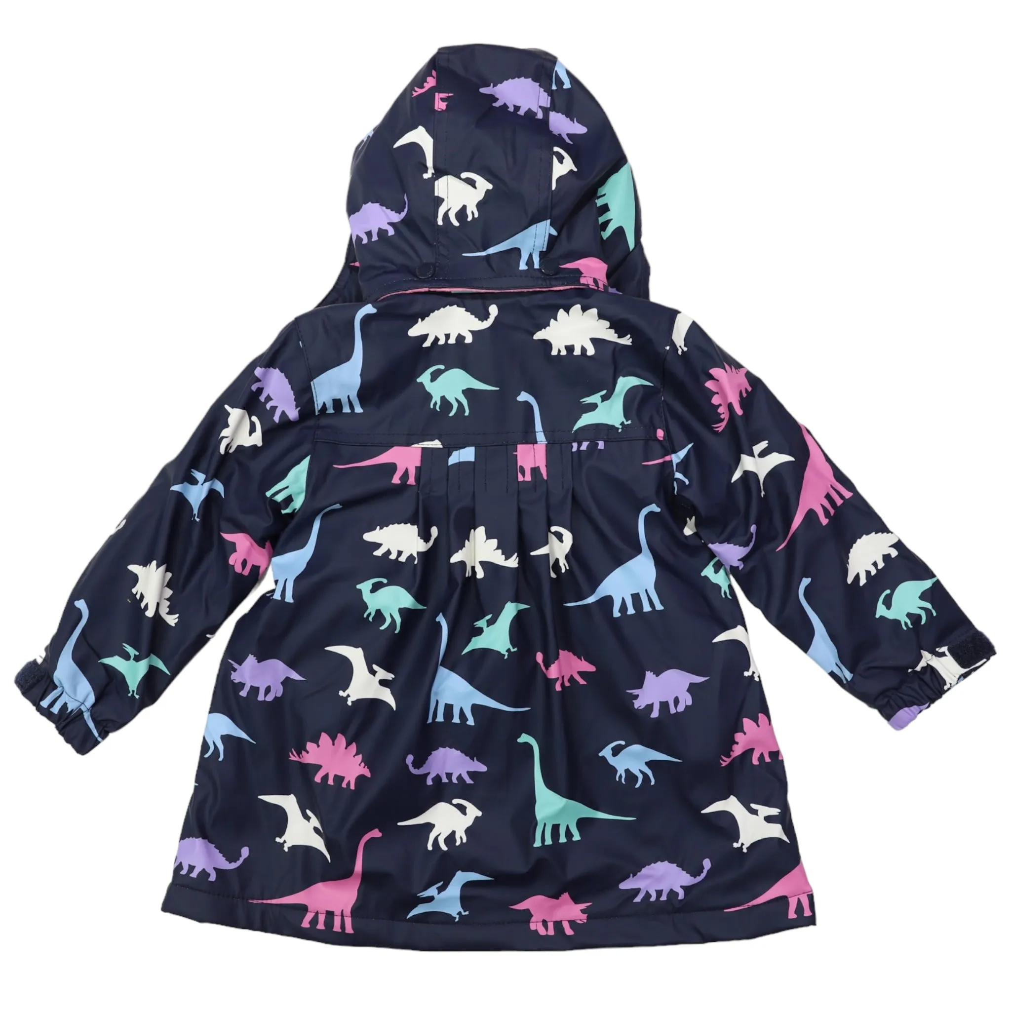 Dinosaur Colour Change Raincoat Navy
