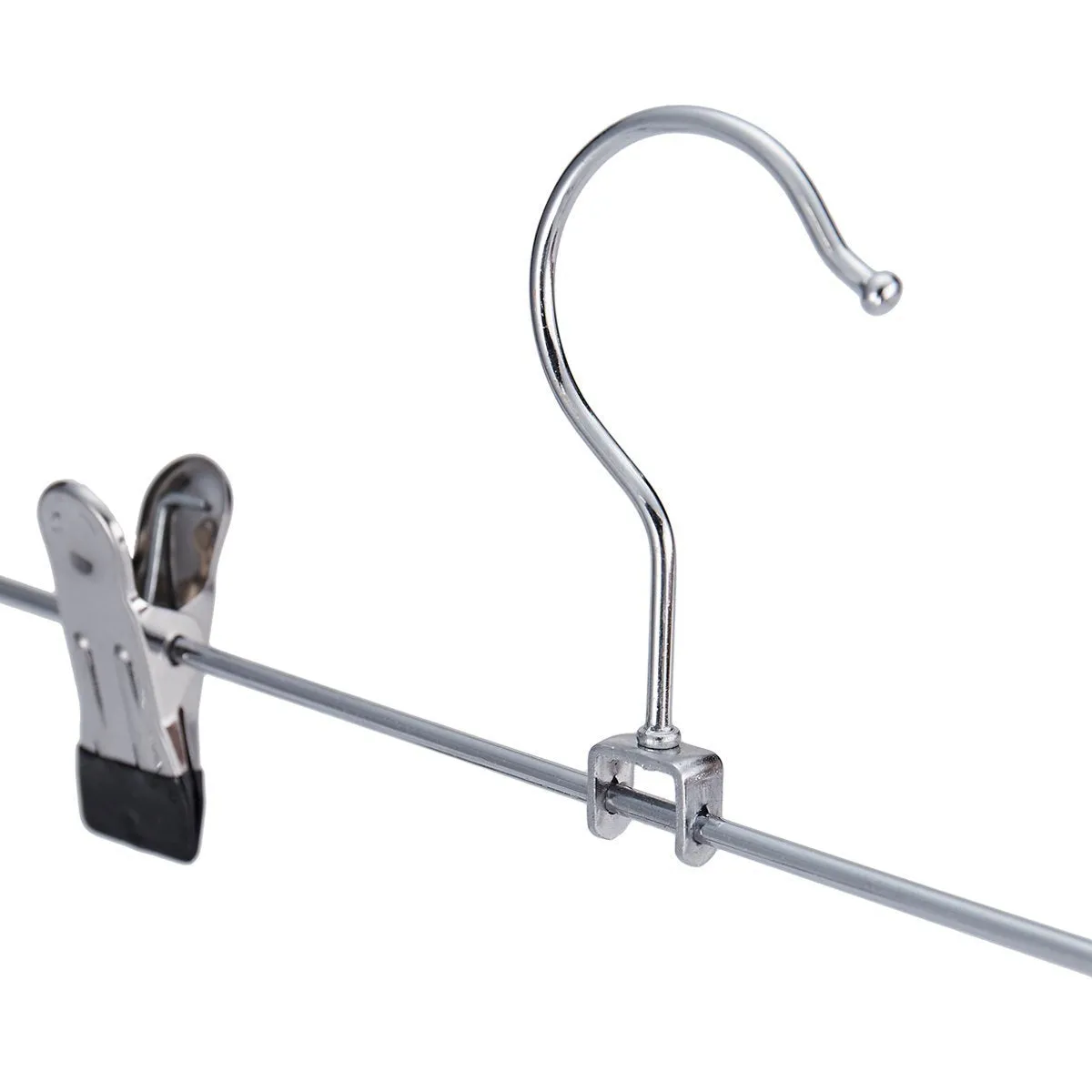DOIOWN 6 Tier Skirt Hangers Pants Hangers Closet Organizer Stainless Steel Fold up Space Saving Hangers (4-Pieces)