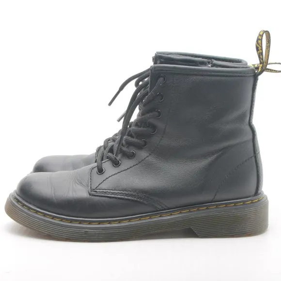 Dr. Marten's Softy T Leather Lace Up Black High Top Boot Kids US3 EU34