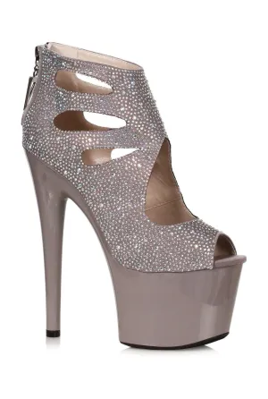 Ellie Shoes 709-WENDY Microfiber Platform with Rhinestones