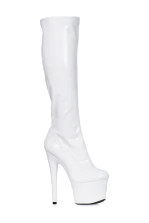 Ellie Shoes 709-ZEMMA Stiletto Stretch Knee High Boot with Zipper