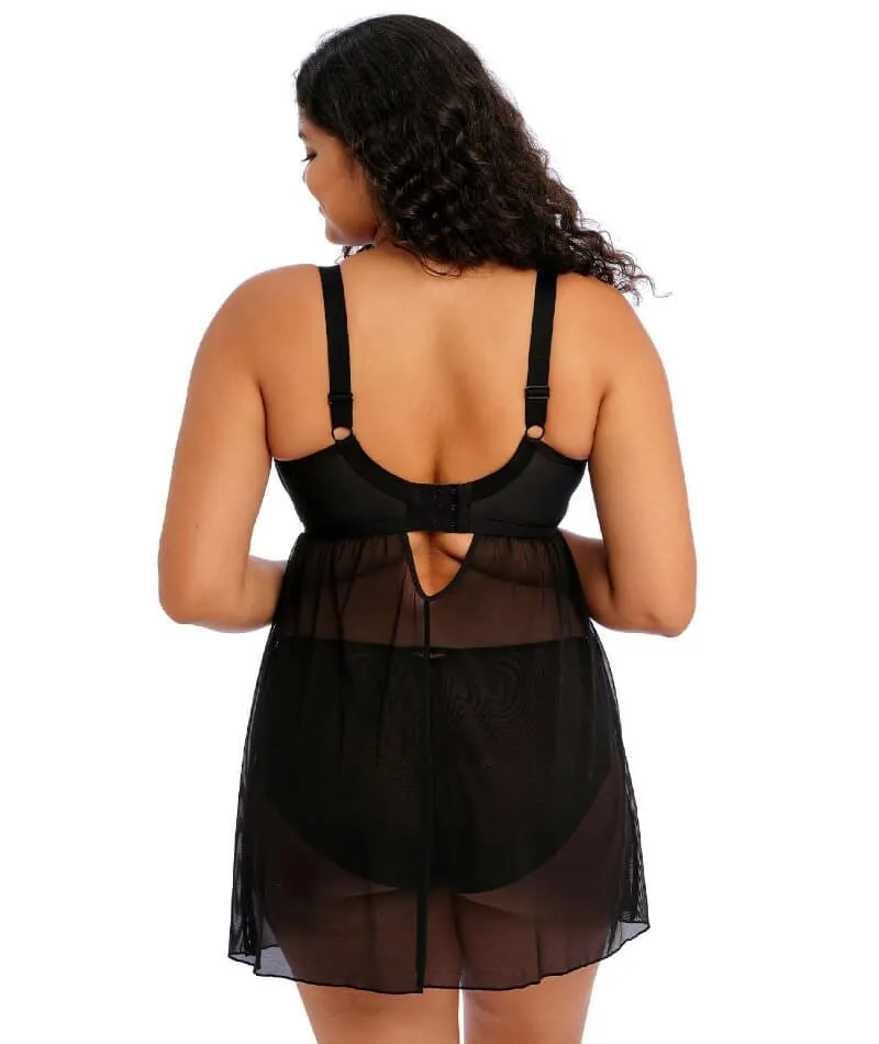 Elomi Sachi Underwired Babydoll - Black