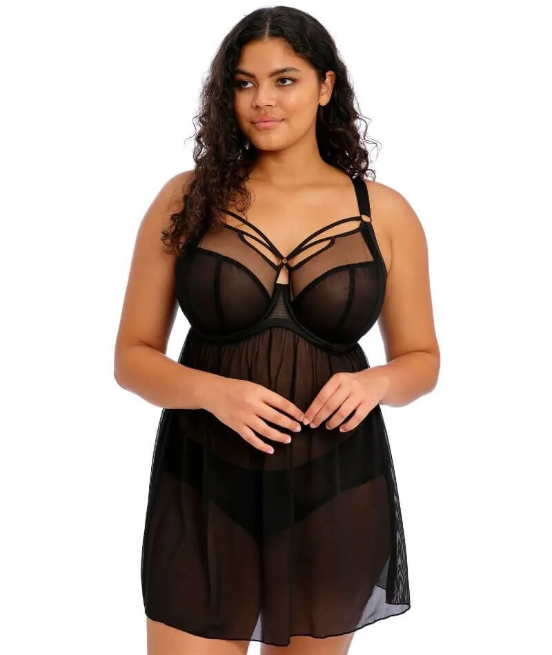 Elomi Sachi Underwired Babydoll - Black