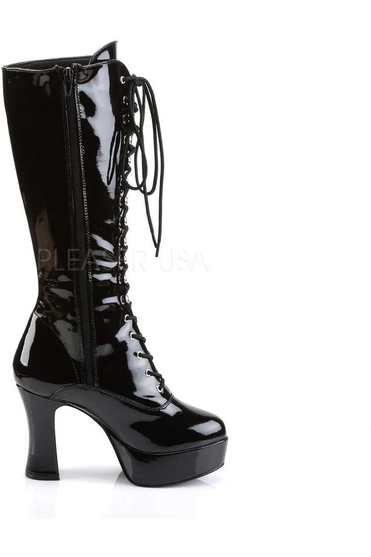 EXOTICA-2020 Knee Boot | Black Patent