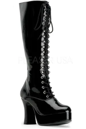 EXOTICA-2020 Knee Boot | Black Patent