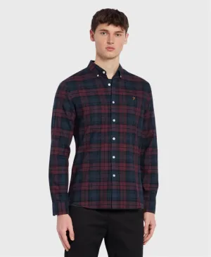 Farah Brewer Check Shirt Farah Red