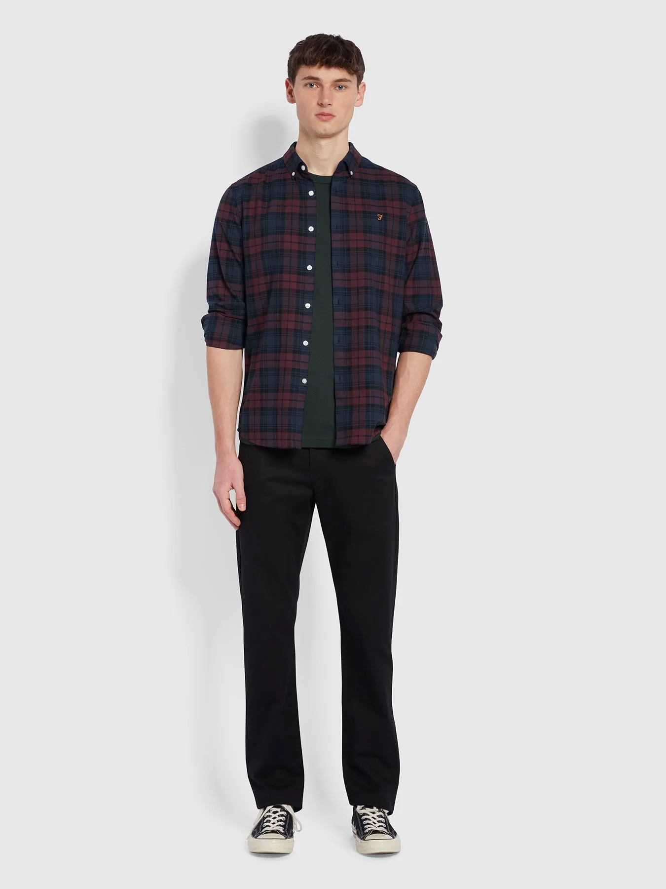 Farah Brewer Check Shirt Farah Red