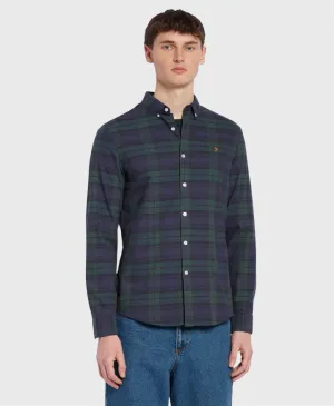 Farah Brewer Check Shirt Woodland Pine
