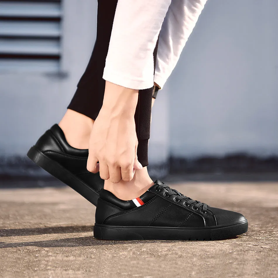 Fashion Black Lace Up Men Casual Shoes