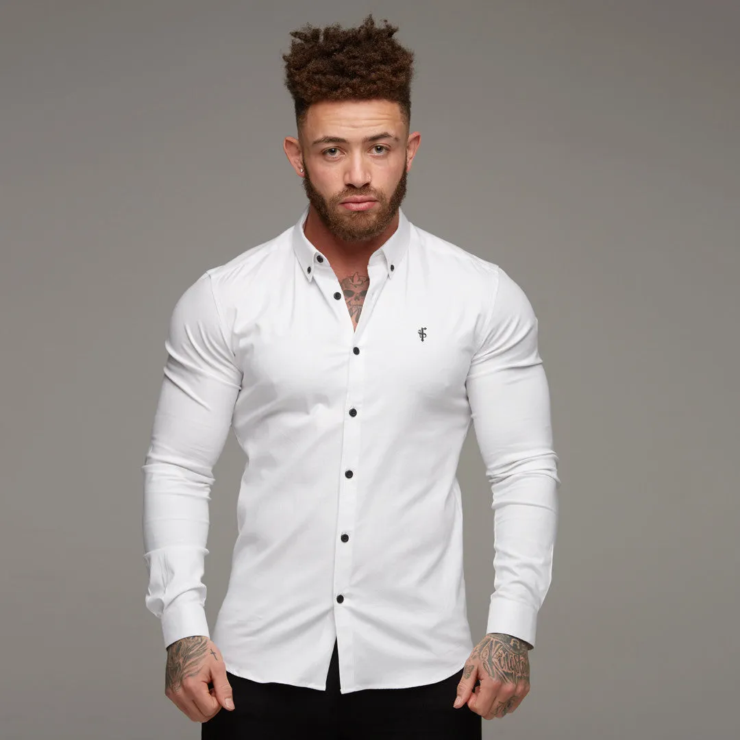 Father Sons Super Slim Stretch Classic Oxford White - FS300