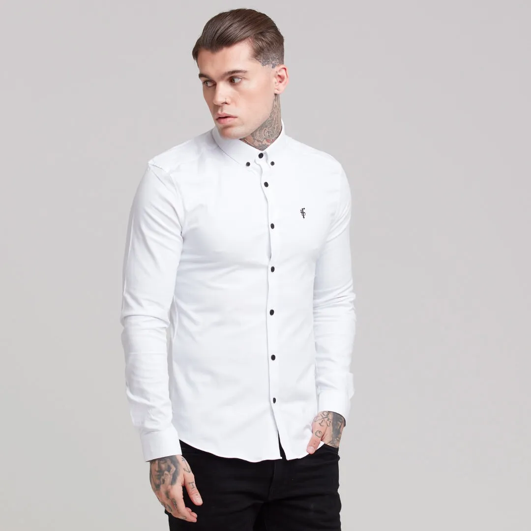 Father Sons Super Slim Stretch Classic Oxford White - FS300