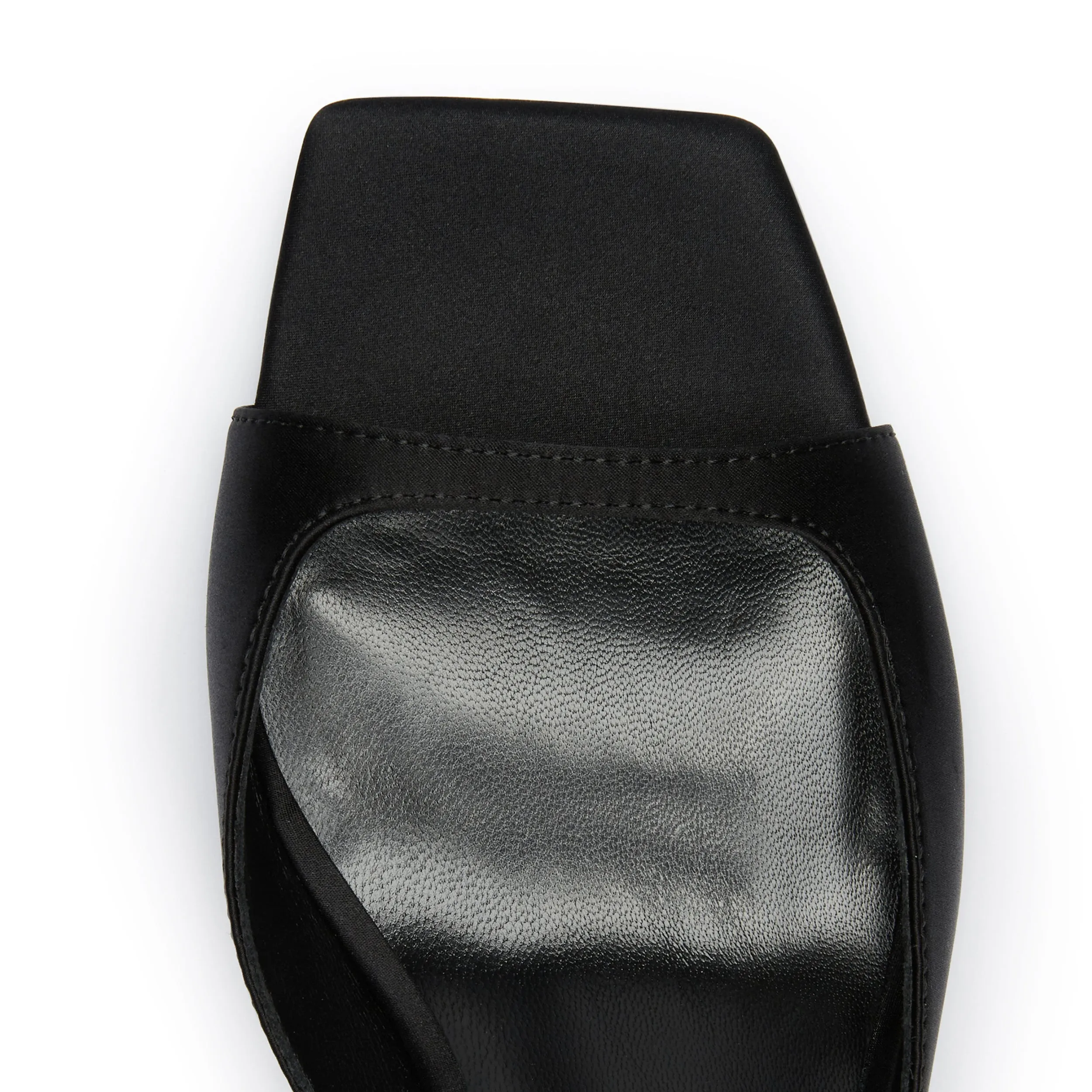 Fatima Black Heeled Mules