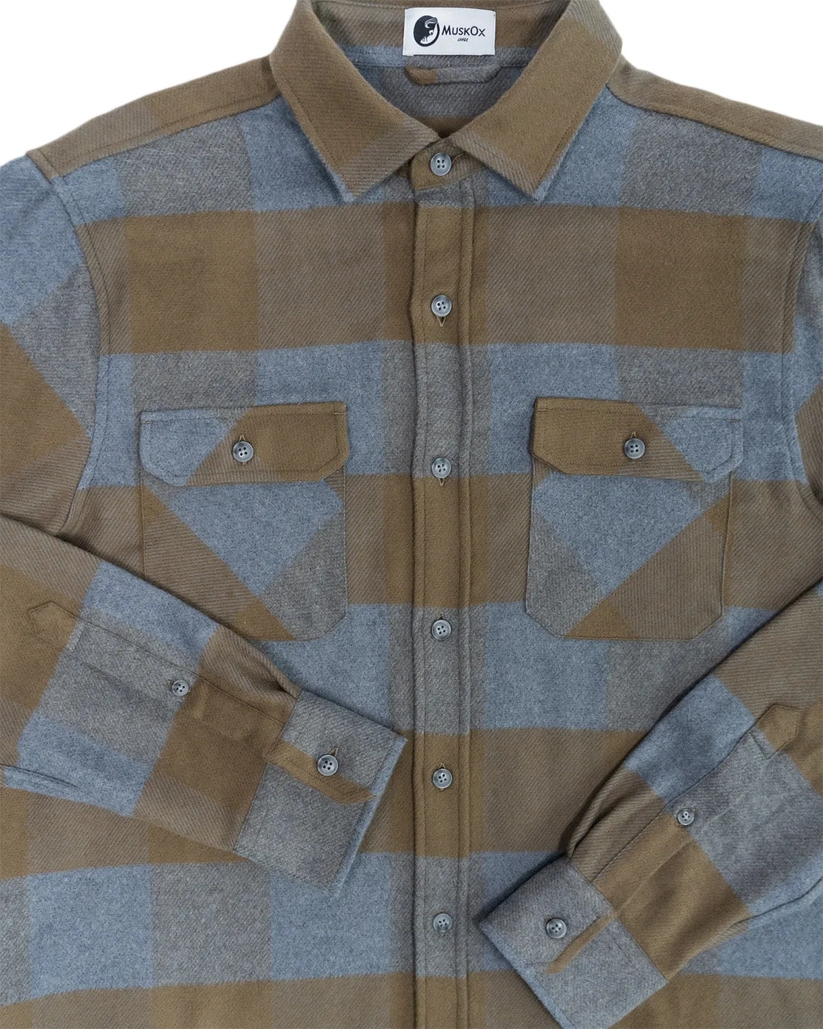 Field Grand Flannel, Caper Green