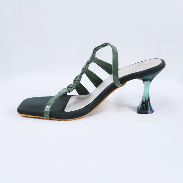 Flair Clear Green Heels