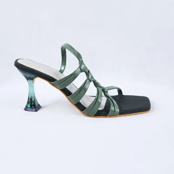 Flair Clear Green Heels