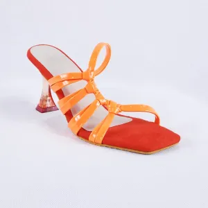 Flair Clear Orange Heels