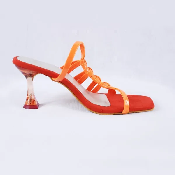 Flair Clear Orange Heels