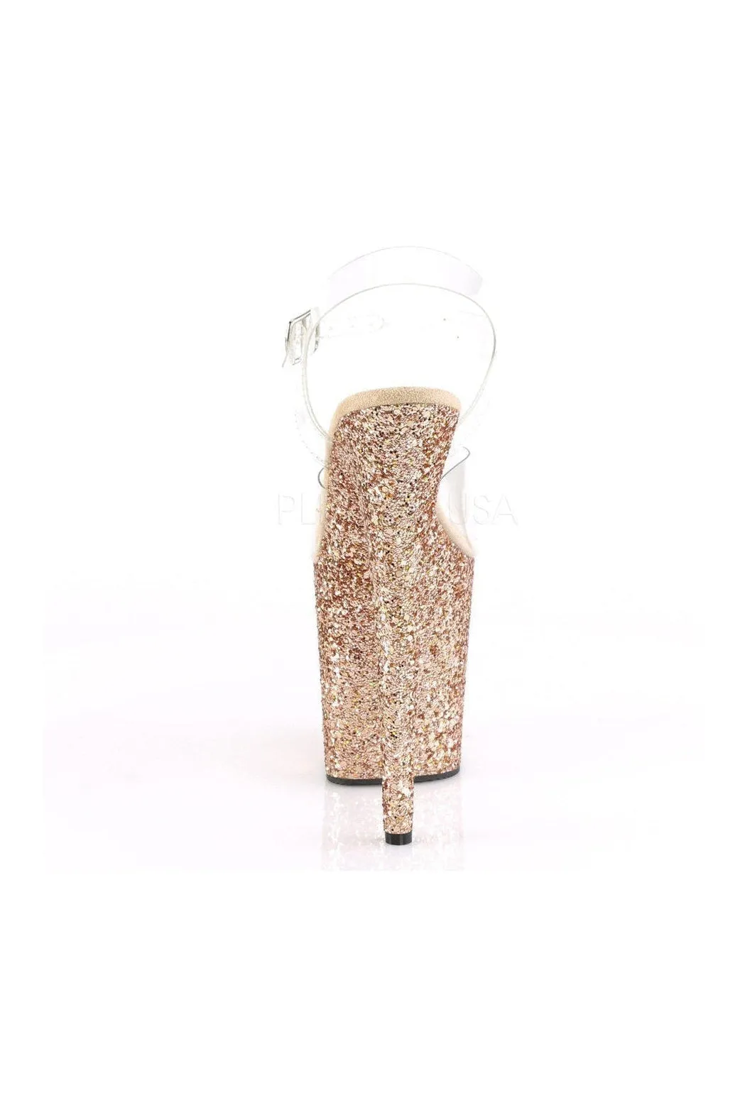 FLAMINGO-808LG Platform Sandal | Clear Vinyl