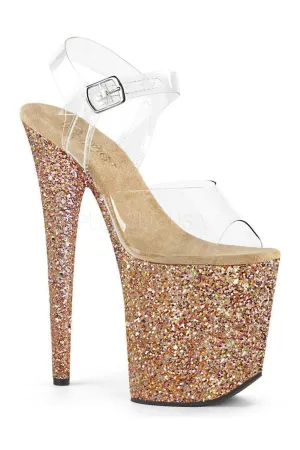 FLAMINGO-808LG Platform Sandal | Clear Vinyl